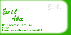 emil aba business card